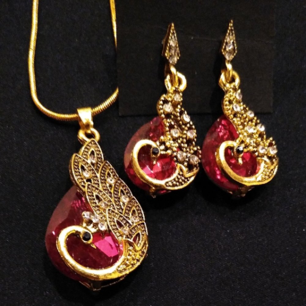 Turkish Peacock Jewelry set